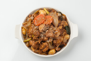 닭,닭고기,식사,요리,음식,찜,찜닭,채소,한국