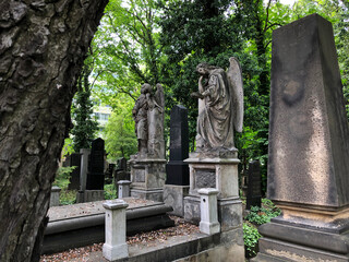 Fototapeta premium Weeping angel gravestone