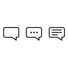 Speech bubble icons on white background