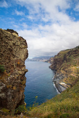 Cliffs by the sea near funchal in Madeira Island