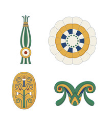 Egypt ornamental elements set. Ornamental elements of Ancient Egypt.
