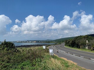 Jeju beach with clear sky