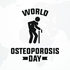 world osteoporosis day modern creative banner, sign, design concept, social media post, template with broken bones vector on an abstract background. 