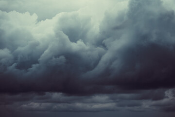 Dark moody storm clouds. Ominous warning