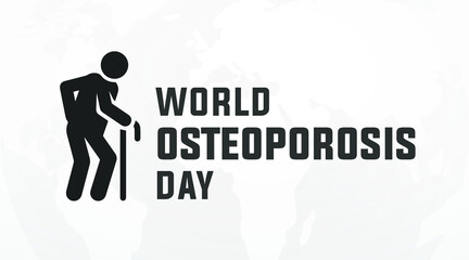 world osteoporosis day modern creative banner, sign, design concept, social media post, template with broken bones vector on an abstract background. 