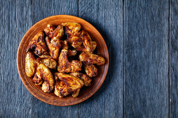 crispy fried chicken wings served on a plate