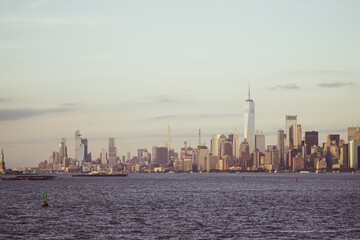 Fototapeta na wymiar New York City skyline urban view with historical architecture
