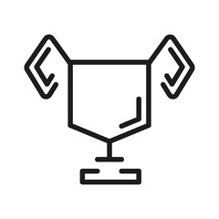 Vector Line Icon Related Award, Cup, Winner, Trophy