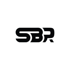 SBR letter logo design on black background. SBR creative initials letter logo concept. 