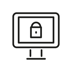 Computer Icon Isolated On White Background. Monitor Symbol Modern, Simple, Vector, Icon For Website Design, Mobile APP, UI. Vector Illustration