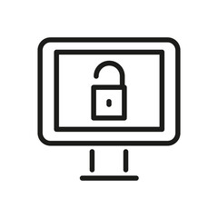 Computer Icon Isolated On White Background. Monitor Symbol Modern, Simple, Vector, Icon For Website Design, Mobile APP, UI. Vector Illustration