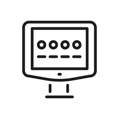 Computer Icon Isolated On White Background. Monitor Symbol Modern, Simple, Vector, Icon For Website Design, Mobile APP, UI. Vector Illustration