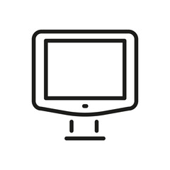 Computer Icon Isolated On White Background. Monitor Symbol Modern, Simple, Vector, Icon For Website Design, Mobile APP, UI. Vector Illustration