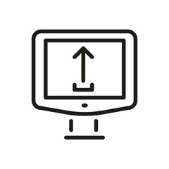 Computer Icon Isolated On White Background. Monitor Symbol Modern, Simple, Vector, Icon For Website Design, Mobile APP, UI. Vector Illustration