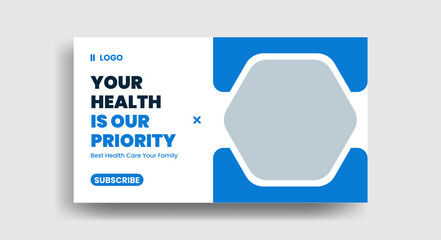 Medical Healthcare YouTube Thumbnail Design and Web Banner