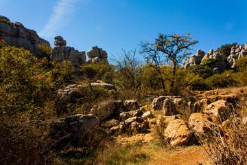 Torcal de Antequera, en la localidad de Antequera, provincia de Málaga, Andalucía, España.