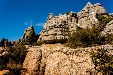 Torcal de Antequera, en la localidad de Antequera, provincia de M&aacute;laga, Andaluc&iacute;a, Espa&ntilde;a.