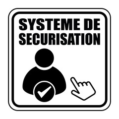 Logo système de sécurisation.