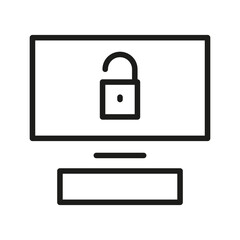 Computer Icon Isolated On White Background. Monitor Symbol Modern, Simple, Vector, Icon For Website Design, Mobile APP, UI. Vector Illustration