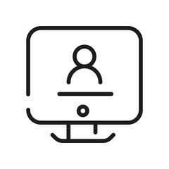 Computer Icon Isolated On White Background. Monitor Symbol Modern, Simple, Vector, Icon For Website Design, Mobile APP, UI. Vector Illustration