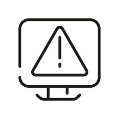 Computer Icon Isolated On White Background. Monitor Symbol Modern, Simple, Vector, Icon For Website Design, Mobile APP, UI. Vector Illustration