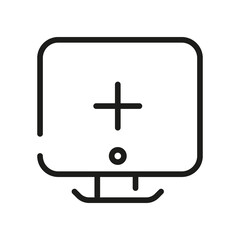 Fototapeta premium Computer Icon Isolated On White Background. Monitor Symbol Modern, Simple, Vector, Icon For Website Design, Mobile APP, UI. Vector Illustration