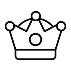 Crown outline icon, Merry Christmas and Happy New Year icons for web and mobile design.