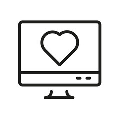 Computer Icon Isolated On White Background. Monitor Symbol Modern, Simple, Vector, Icon For Website Design, Mobile APP, UI. Vector Illustration