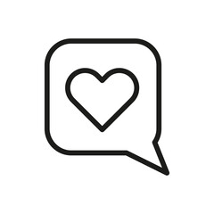 Vector Line Icon Related Heart, Love, Friendship