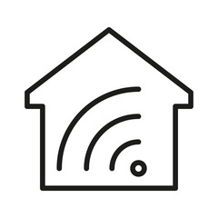 Vector Line Icon Related Home, Cottage, House, Building