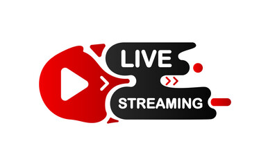 Live Streaming banner. Online virtual video. Interesting design on White background. Vector illustration.