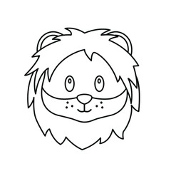 Lion line icon vector symbol coloring page