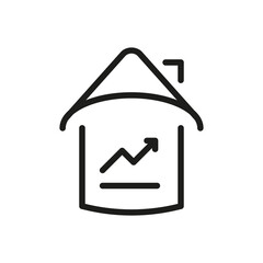 Vector Line Icon Related Home, Cottage, House, Building