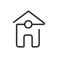 Obraz premium Vector Line Icon Related Home, Cottage, House, Building