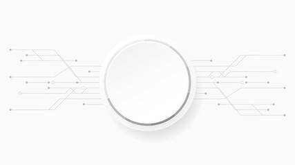 Grey white Abstract technology background, business graphic ,Hi-tech communication concept innovation background, science and technology digital line white background