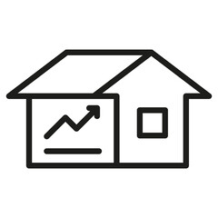 Obraz premium Vector Line Icon Related Home, Cottage, House, Building