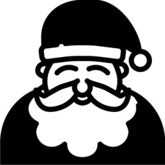 santa claus solid line icon