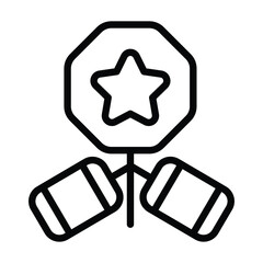 firework outline icon, Merry Christmas and Happy New Year icons for web and mobile design.