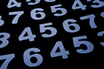 Background of numbers. from zero to nine. Finance data concept. Matematic. Seamless pattern with numbers. financial crisis concept. Business success