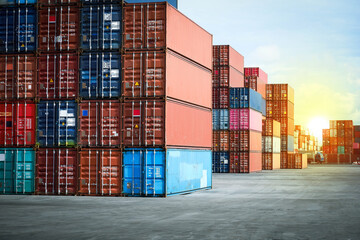 Container storage yard, transport goods, transport, import, export