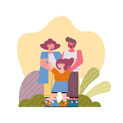 parents and daughter