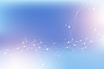 Fototapeta premium Expansion of life. Colorful explosion background with connected line and dots, wave flow. Visualization Quantum technology. Abstract graphic background explosion, motion burst illustration.