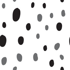 Hand drawn circles. Abstract geometric seamless pattern. Trendy texture. Background texture.