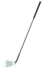 Sport equipment golf club isolated on white background.