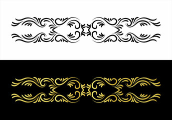 Decorative design element filigree calligraphy vector