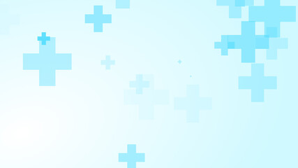 Obraz premium Medical white blue cross pattern background.