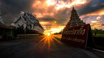 Wat Hyua Pla Kang, Chinese temple in Chiang Rai Thailand, This is the most popular temple in Chiang...