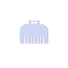 hair clamp isolated illustration. hair clamp flat icon on white background. hair clamp clipart.