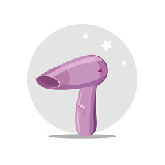 Blow dry isolated illustration. Blow dry flat icon on white background. Blow dry clipart.