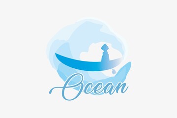 Ocean Watercolor T-Shirt Sublimation